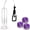 Clear 2.0" x 9", variant on LeLuv Penis Pump Easyop Clear 2.0" x 9" Cylinder Tgrip Handle Clear Kink-Resistant Hose + 3 Pack of 1.2" I.D. Purple TPR Seals