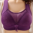 thumbnail image 2 of Besolor Womens Scoop Neck Bra Wireless Full Coverage Everyday Bra Stretch Support Comfort T Shirts Bra Purple, 2 of 3