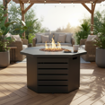 thumbnail image 1 of Homy Casa 42" Outdoor Fire Pit Coffee Table, Square Patio Gas Fire Table for Backyard & Deck, 1 of 8