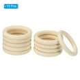 thumbnail image 3 of Unique Bargains 70mm Wooden Rings for Crafts, 15 Pack Natural Wood Rings Unfinished Wood Loop Circle, 3 of 8
