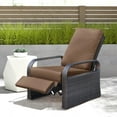 ATR ART to REAL Adjustable Resin Wicker Recliner Chair, Durable Rattan