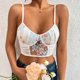 thumbnail image 2 of Blusa superior de lencería delgada de encaje con tirantes de color sólido sin mangas a la moda para mujer Fridja nalpqowj37739, 2 of 9