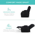 thumbnail image 6 of Best Choice Products Electric Power Lift Linen Recliner Massage Chair Furniture w/ USB Port, Heat, Cupholders - Black, 6 of 8