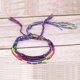 thumbnail image 2 of de hilos trenzados de 3 uds., cuerda de algodón resistente al desgaste, borla ajustable, resistente al agua, brazalete de cuerdas de la Ropa, zapatos y accesorios Miscelánea Rojo púrpura Jumpingount AP010283-11, 2 of 6
