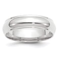 thumbnail image 5 of 14K White Gold 6mm Half Round with Edge Band Ring Size 7, 5 of 7
