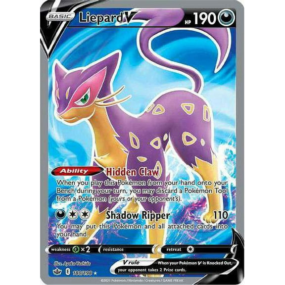 Pokemon Chilling Reign Liepard V #180
