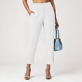 thumbnail image 4 of COMVALUE Pants for Women Stretch Cropped Summer Casual Capris Office Work Slacks Yoga Dress Pant Pants (White, XL), 4 of 9