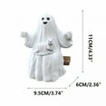 thumbnail image 2 of LAMIRO Halloween Ghost Dog Statue, Halloween Ghost Walking Dog Statue Decor, Spooky Ghost Dog Halloween Figurine, Halloween Cute Swing Ghost with Dog Hanging Decorations, 2 of 7