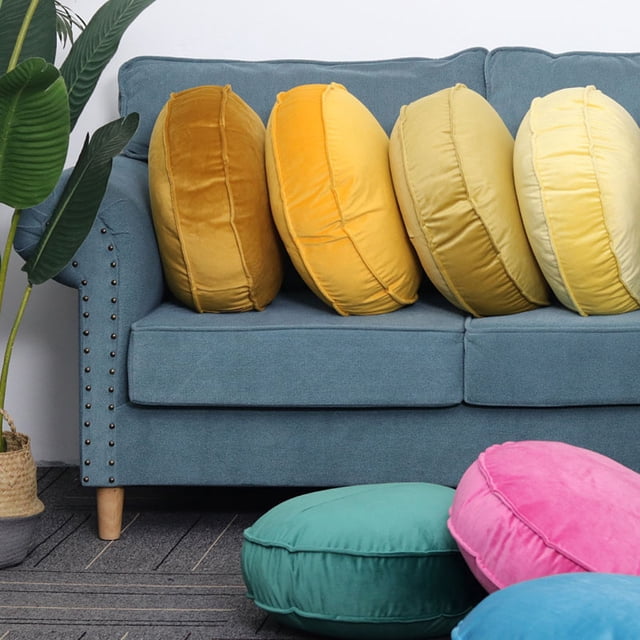 Coussin Amovible Invisible Fermeture Éclair Polyester Confortable Méditation Rond Coussin de Sol Fournitures de Bureau