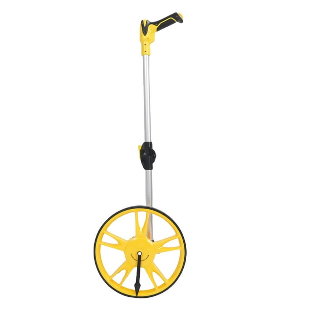 Mechanical Measure Wheel, Hand Push Aluminum Alloy Pole Distance Measuring Wheel Accurate for Individual and Industrial Use