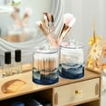 thumbnail image 3 of Yayeee 2 Pack Qtip Holder Bathroom Cotton Swab Canister with Lid Clear Dispenser Set, Watercolor Mountains, 3 of 6