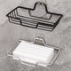 thumbnail image 1 of Estante de esquina de hierro - Estante de almacenamiento para baño y cocina, blanco, 14x9,5x5,5cm, montaje en la pared, diseño de rejilla de agujeros para drenaje rápido, resistente al óxido y, 1 of 6