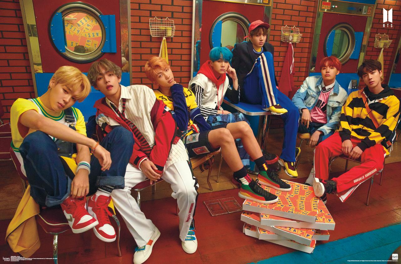 BTS (Bangtan Boys) Crew Poster and Poster Mount Bundle