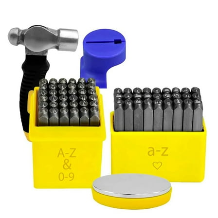 Metal Stamping Kit - Letter Punch Set Metal Stamps for Jewelry Making Leather Steel Number and Letter Stamping Kit