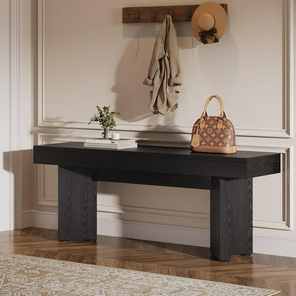 Tribesigns 47" Wooden Entryway Bench, Farmhouse Indoor End of Bed Bench for Bedroom, Hallway, Foyer, End of Bed