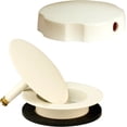 thumbnail image 3 of Westbrass 35" Cable Drive Bathtub Kit with Rotary Overflow Knob on a Ball Joint Elbow, Pop-Up Drain and Sch. 40 PVC Fittings, Powder Coat Biscuit, 3 of 7