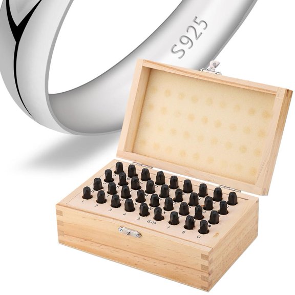 OTVIAP 36pcs/set 4mm Steel Stamp Punch Set Alphabet Letter & Number Die Tool, Stamp Punch, Stamp Punch Set