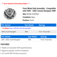 thumbnail image 2 of Front Wheel Hub Assembly - Compatible with 2000 - 2002 Lincoln Navigator 4WD 2001, 2 of 2