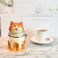 thumbnail image 2 of Contenedor de almacenamiento Boston Warehouse, tarro con bisagras para gatos sentados, 2 of 8
