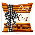 thumbnail image 4 of Fall Pillow Covers for Halloween Fall Decorations Waterproof Sofa Couch Pillow Covers, Square Summer Pillow Covers 18x18 for Farmhouse, Thanksgiving Fall Pumpkin Decorative Throw Pillow Covers, 4 of 6