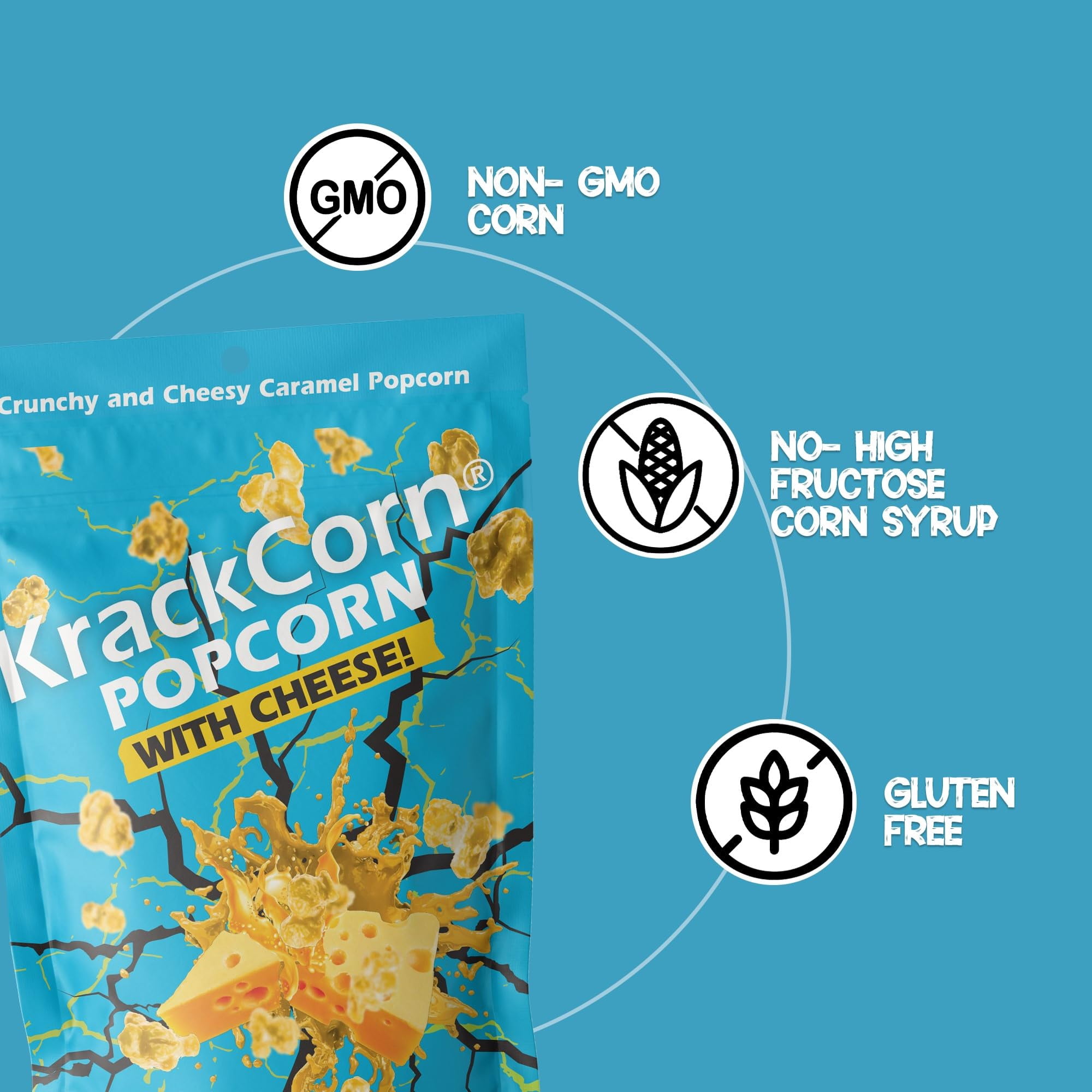 Cheddar Cheese Popcorn - Gluten-Free, Non-Gmo Cheddar And Caramel Popcorn, Sweet And Salty Corn Gourmet Snack - Delicious Treat For Family Parties, Movie Nights - 2 Pack