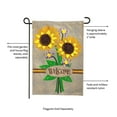 thumbnail image 3 of Evergreen Sunflower Bouquet Garden Burlap Flag, 3 of 6