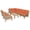 Bravada Salsa, variant on Luxe Modular Seating 7 Piece Set
