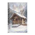 thumbnail image 2 of BZSMCE Kitchen Towels Creative Wooden Cabin Painting Pattern Durable Kitchen Towel, 2 of 7