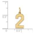 thumbnail image 3 of 14K Yellow Gold Charm Pendant Themed 2 18 mm 7 Small Satin Number, 3 of 3