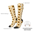 thumbnail image 5 of Picia Women Crew Soft Moisture-wicking Socks Sunflowers And Bee Pattern Design Cotton Socks, One Size fit All, 5 of 9