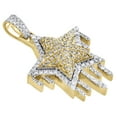 thumbnail image 4 of 10K Yellow Gold Diamond Super Star Pendant 1.55" Stacked 3D Pave Charm 1.78 CT., 4 of 6