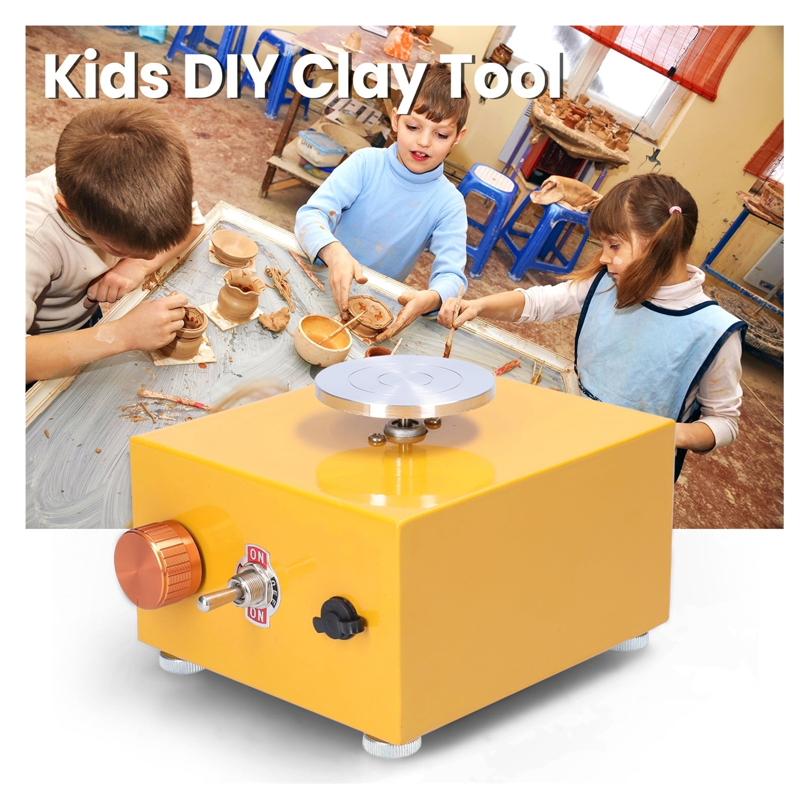 DIY Clay Tool Ceic Machine with Tray for Ceic Work Mini Pottery Wheel Ceic Turntable Portable Electric Pottery Machine ,Power Tools