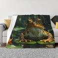 thumbnail image 1 of Fotbe Intellectual Frog Pond Manta de Franela con Estampado, Manta Ultrasuave para Cama, Sofá, Auto, Hipoalergénica y Antibolitas-40"x30", 1 of 6