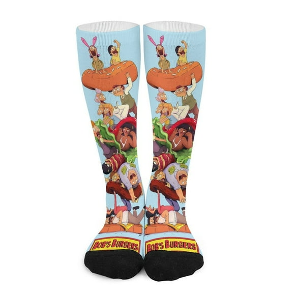 Bob's Burgers Socks Crew Novelty Socks Casual Dress Socks Gifts For Men Women 16.5in