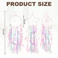 thumbnail image 2 of 28" Moon Sun Star Dream Catchers Set, Feather Handmade Dream Catchers,Pink, 2 of 6