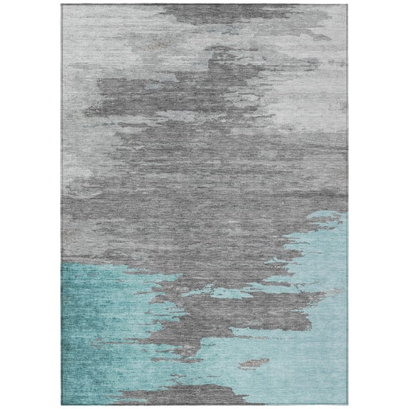 Dalyn Rugs Machine Washable Indoor/Outdoor Chantille Teal 2'6" x 3'10" Rug