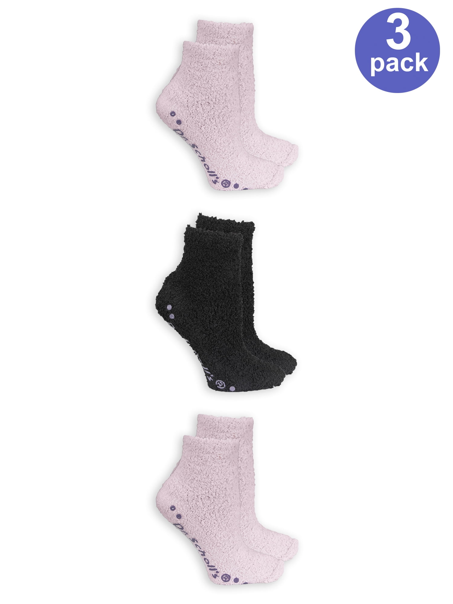 Women's Bonus Pack Low Cut Spa Socks With Grippers 3 Pack