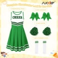 thumbnail image 6 of SUOSDEY Girls Cheerleader Costume Outfit Set,Kids Sleeveless Cheerleading Uniform for Party Birthday Halloween, 6 of 7