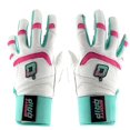 thumbnail image 1 of Guantes de bateo Sportz Drip de cuero genuino blanco y rosa, 1 of 3