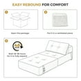 thumbnail image 7 of BYBYME Folding Sofa Bed,8 Inch Memory Foam Mattress Convertible Floor Sofa with Pillows,High Density Support Foam,Portable Sleeper Chair,Multifunctional Floor Sofa for Living Room Bedroom,Black, 7 of 7