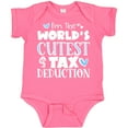 thumbnail image 3 of Inktastic I'm the World's Cutest Tax Deduction Blue Hearts Boys or Girls Baby Bodysuit, 3 of 5