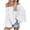 White, variant on Off Shoulder Top for Women Long Bell Sleeve Flared Shirt Comfy Solid Color Casual Loose Pullover Blouse Casual Loose Shirts