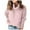 AW1-Pink, variant on GBSYEWXS Sweaters For Women Daily Wear Comfortable Pullover Long Sleeve High Neck Solid Color Coffee Sweater