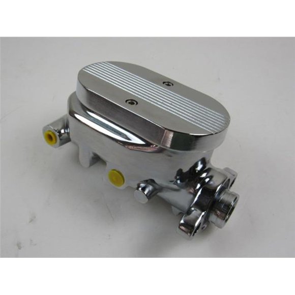 1 Bore & 0.37 in. Ports GM Universal Cast Aluminum on Both Sides Smooth Top Master Cylinder, Chrome