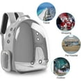 thumbnail image 5 of Wattne Cat Backpack Transparent Pet Backpack Carrier 12.6"x10.3"x16.1"(LxWxH) Airline Approved Pet Carrier Bag Portable Ventilated Carry Backpack for Cat & Small Dog (Grey), 5 of 6