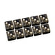 thumbnail image 3 of Paquete de 10 dados de seis caras, juguetes de barra opacos D6 de 16 mm para juegos de mesa de rol y matemáticas. Dorado, 3 of 6