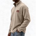 thumbnail image 6 of Men's Quarter Zip Long Sleeve Mock Neck Pullover Sweatshirt S, 6 of 6