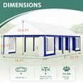 thumbnail image 6 of Summit Living 16'X32' Party Tent Outdoor Event Shelter Canopy - White and Blue, 6 of 10