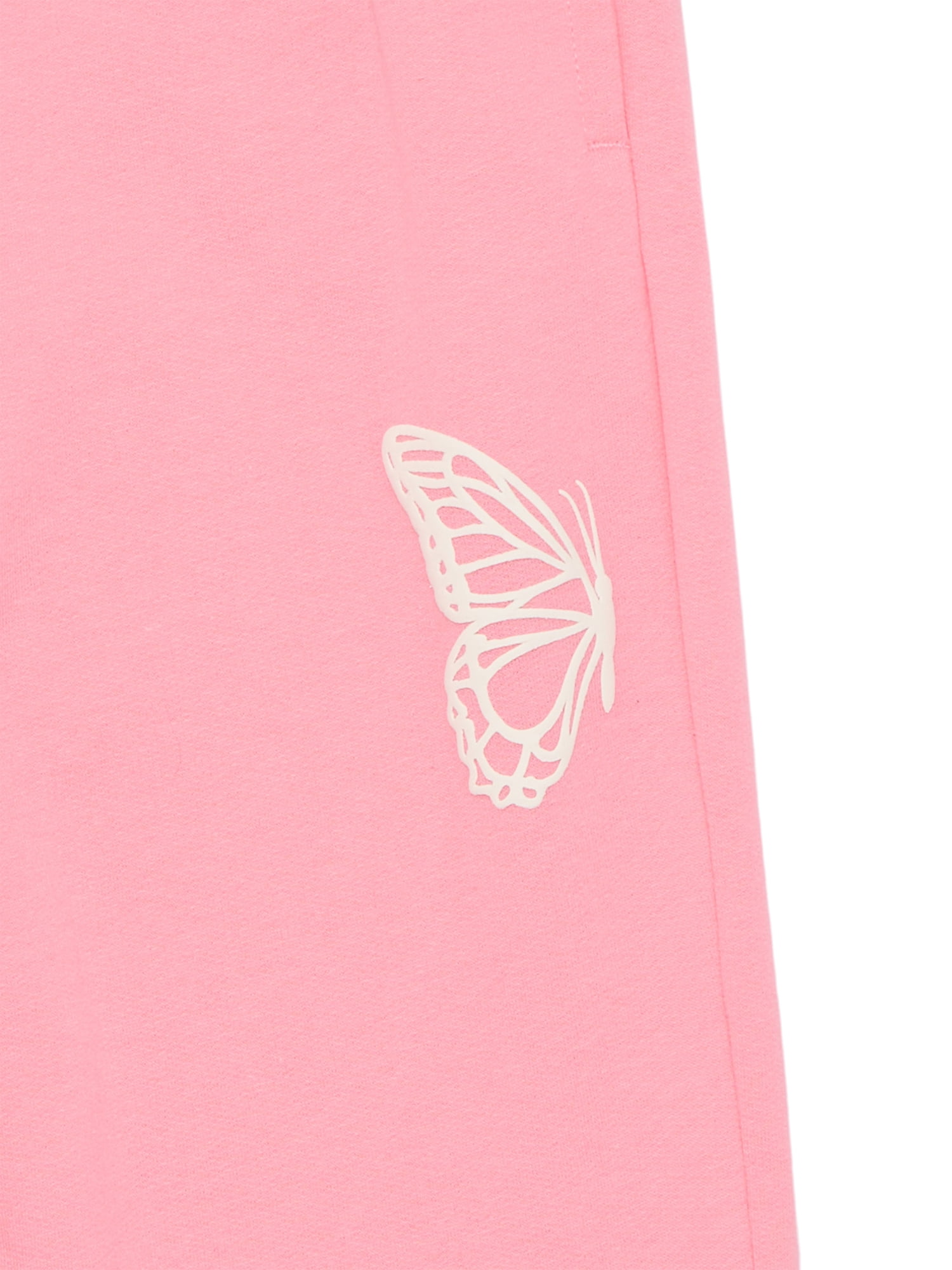 Wonder Nation Little Girls Fleece Jogger Pants, Sizes 4-10
