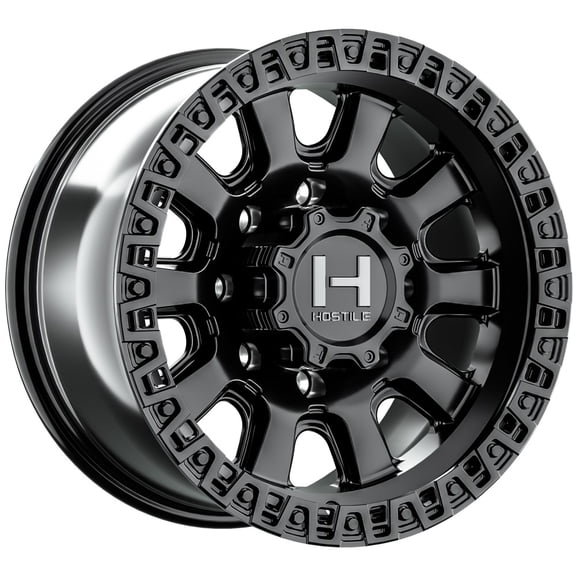 18x9 Hostile H138 Crawler Asphalt (Satin Black) Wheel 8x6.5 (12mm)